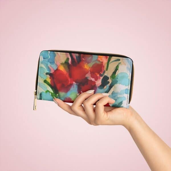 wallet with flowers